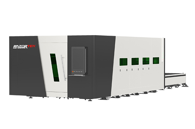 RZ1530FBC Enclosed Design Fiber Laser Cutter With Exchange Table