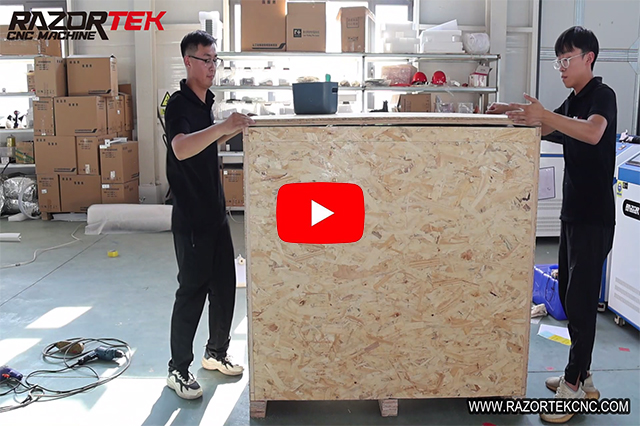 How does razortek package the laser welder&cleaning machine?